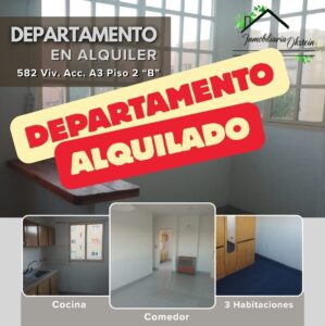 DEPARTAMENTO EN ALQUILER - 582 Viv. Acc. A3, 2 Piso "B" - Zapala.