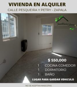 VIVIENDA EN ALQUILER 🏠 Ubicada en calle Pesqueira y Petry - Zapala